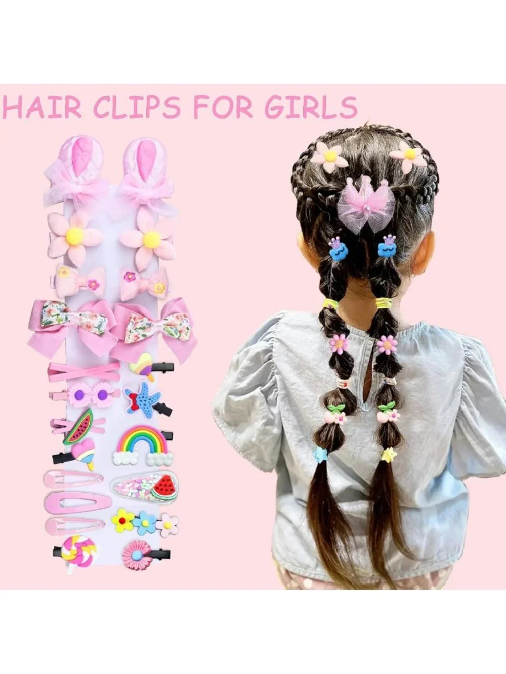 252-Piece Hair Accessories Set with Pink Storage - Perfect Back to School Gift